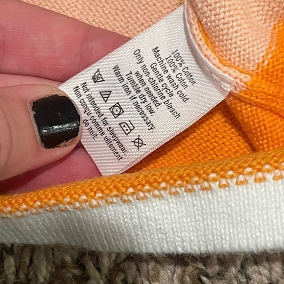 Jamie and Jack cotton rainbow stripe bell sleeve sweater - Picture 6 of 7